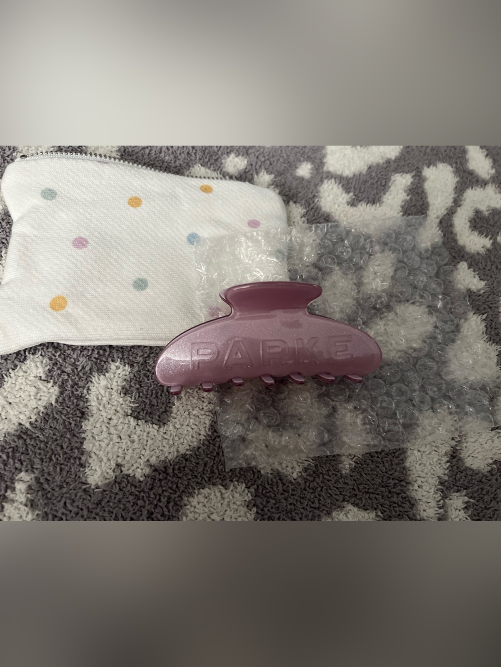 Parke Purple Sparkle Claw Clip
